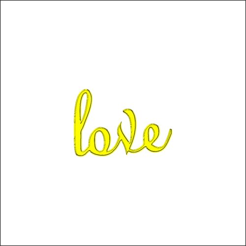 Набор топперов декоративных акриловых "Love Золото" 4х3 см 5 шт ТСК22